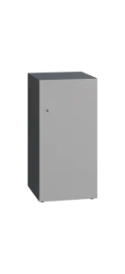 DOMINIT 21 úložná skříň 1-boxová, 917x450x400 mm, korpus antracit, dvířka šedá